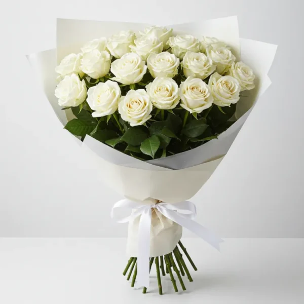 Arreglo rosas blancas